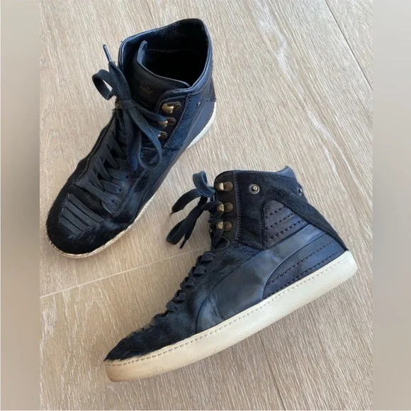 Alexander McQueen & Puma collaboration! Black leather sneakers, Size 38! - Picture 6 of 10